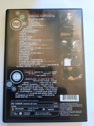 Leo Mattioli / En Vivo / Cd+dvd
