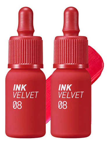 2 Tinta De Labios Ink Velvet 8 Sellout Red  Peripera