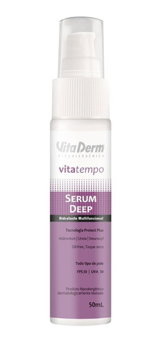 Serum Deep Vitaderm Protetor Solar Facial Hidratante Fps30