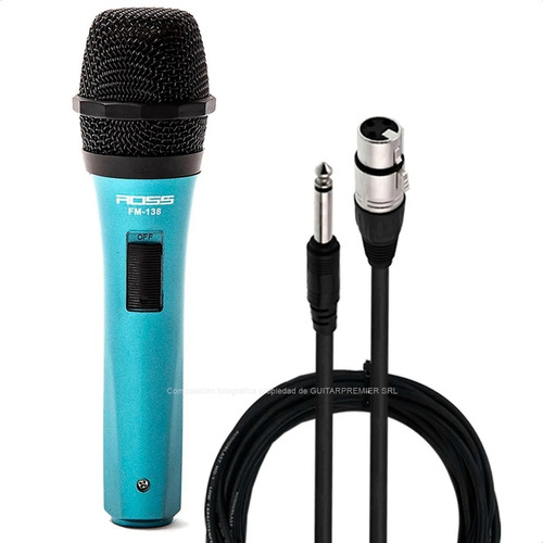 Microfono Dinamico Para Karaoke Voces Instrumentos + Cable