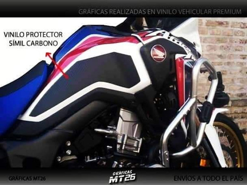 África Twin Crf 1000 Calcos Protectoras En Vinilo Carbono