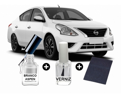 Tinta Tira Risco Automotiva Versa Aspen Branco