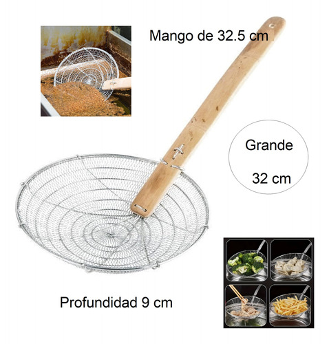 Colador Espumadera  Grande  32 Cm Cocina Chef