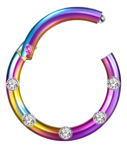 16g Anillo De Nariz De Acero Septum Clicker Helix Pendientes
