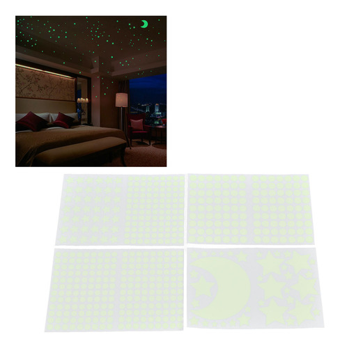4 Pegatinas De Pared Con Forma De Estrella Lunar, Buena Adhe