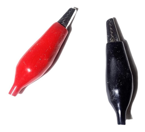 Pinza Aislada Clip Cocodrilo  - Rojo Y Negro Ref T80