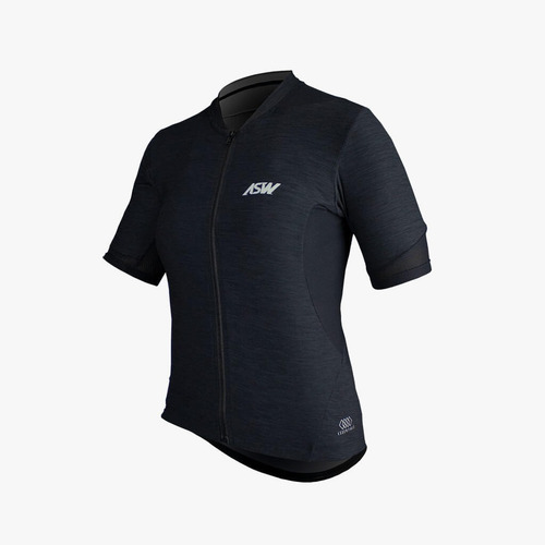 Imagem 1 de 1 de Camisa Ciclismo Asw Essentials Feminina Preta