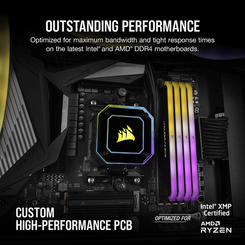 Memoria Ram Rgb 64gb 2x32gb Ddr4 3200 Mhz Dimm Corsair Cmg64