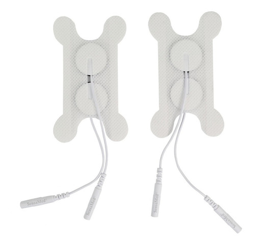 Sensamed - 2 Electrodos Parches Pads Garganta Disfagia TENS EMS Cola De Ratón Color Blanco