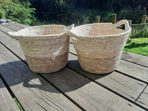 Cesta Decorativa, Fibras Vegetales. Envio Desde Puerto Varas