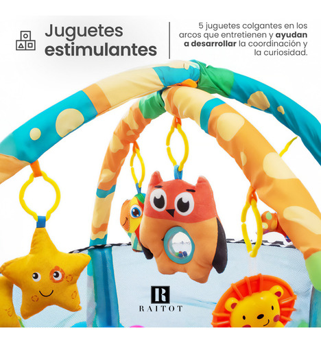 Gimnasio Bebes Pelotero Tortuga Manta Didactica Alfombra Raitot