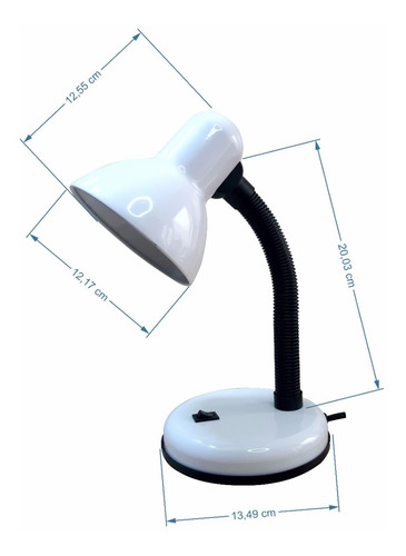 Lampara Escritorio Mesa Cuello Flexible