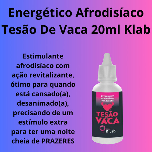 Energético Afrodisíaco Tesão De Vaca 20ml K Lab