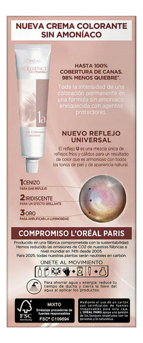 Tinte Para Cabello L'oréal Excellence 7u Rubio Universal