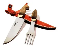 Comprar Set De Asado Cuchillo Y Tenedor Artesanal-especial Asadores