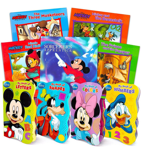 Disney Mickey Minnie Mouse Books Set For Toddlers Kids -- Bu