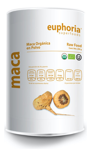 Maca Peruana Orgánica En Polvo 200 G