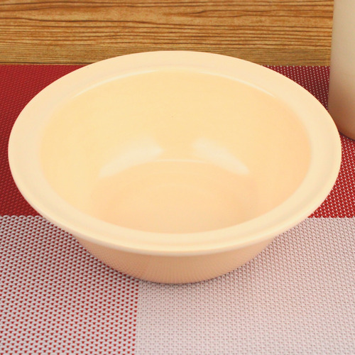 12 Tazones De 100% Melamina Restaurante 500 Ml Vencort Color Beige