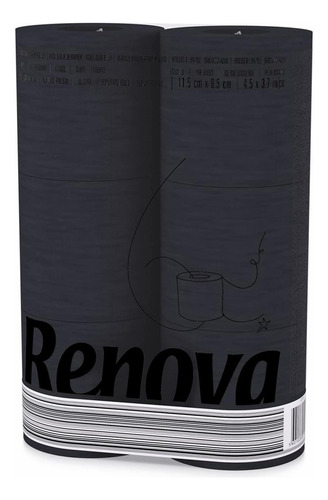 Rollo De Baño Renova Paquete Combinado De Black & Fucsia (2