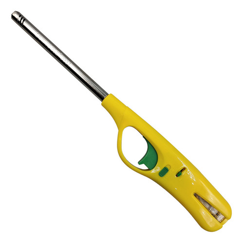 Encendedor Gas Multiusos Electrico Recargable Amarillo 10pz