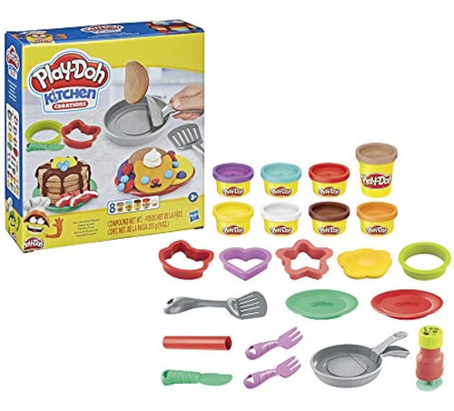 Play-doh Cocina Creaciones Flip N Pancakes Playset Juguete D