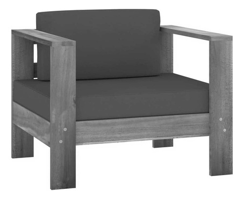 Sala Lounge De Jardín De 8 Pza Gris Oscuro De Madera M3 Color Café