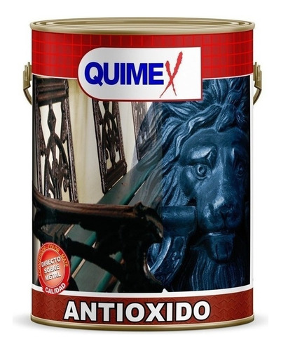 Esmalte Antioxido 1 Litro Quimex Pinturas C Color Gris