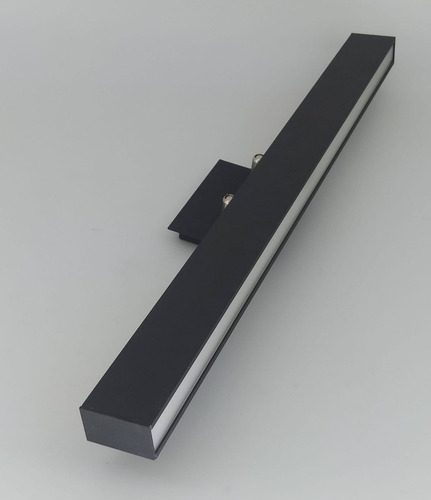 Aplique De Pared Led Para Espejo. 84cm. Alta Potencia Negro. Luz Fría