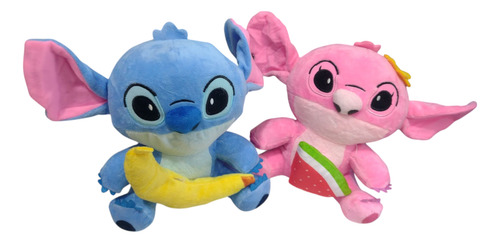 Peluches Stitch Con Frutitas 25cm Azul Con Banana