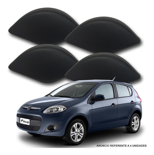 Kit 4 Acabamento Cinto Segurança Cinza Fiat Novo Palio 2013