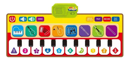 Alfombra Piano Musical Infantil Aprendizaje Banda Teclado 