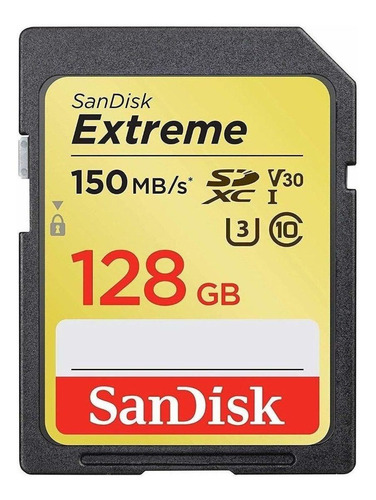 Imagem 1 de 3 de Cartão de memória SanDisk SDSDXV5-128G-GNCIN  Extreme 128GB