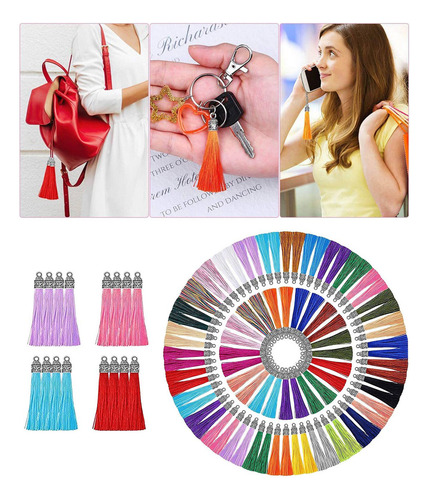 Borlas Para Joyas 100 Piezas Llavero Borla Hecho Borlas Para