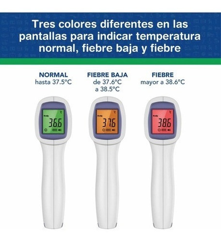 Imagen 3 de 7 de Termometro Infrarrojo Digital Sin Contacto Bebe Adulto