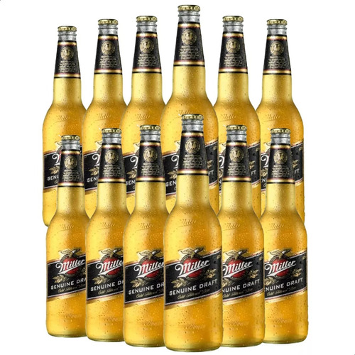 Cerveza Miller Botella 330cc X12 Unidades Ehogar