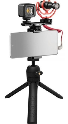 Kit de micrófono Rode Vlogger Edition Shotgun Shotphone de 3,5 mm, color negro