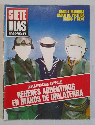 #q Revista Siete Dias 802 Rehenes Argentinos - G. Marquez
