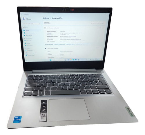 Laptop Lenovo Ideapad 3, Plateada, Ssd 512 Gb, Ram 8 Gb, 14 