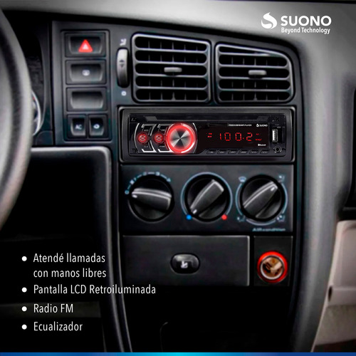Stereo Auto Micro Sd Mp3 Usb Radio Fm Fijo Bluetooth Autoestereo Control Remoto Manos Libres