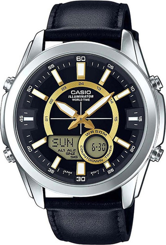 Iluminador Casio AMW-810L-1avdf (hora mundial)