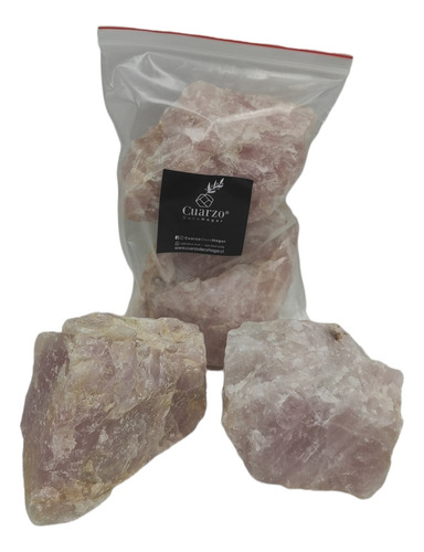 Pack Rocas De Cuarzo Rosa Natural. 2 Uni. Cuarzodecohogar