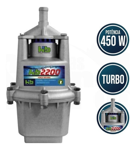 Bomba Sapo Submersa P/ Poço 3/4 450w Turbo 2200 Hb Bombas 220V