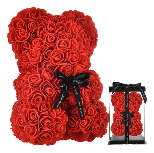 Oso De Rosas Rojas, Ideal Para Regalo De San Valentín