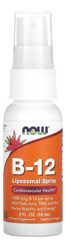 Spray Lipossomal B-12 1.000 Mcg 59 Ml Now Foods - Imp Eua Sabor Without Flavor