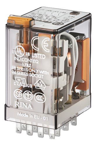 Relé Electromagnético Finder Mod.5534 De 4 Inversores 24vdc