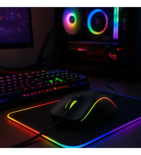 Mouse Gamer Rainbow 3600dpi Rgb Com Fio Preto Dazz