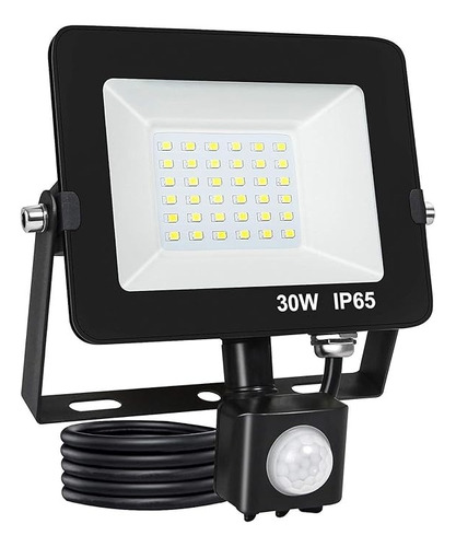 Foco Proyector Led Exterior Sensor Movimiento 30w Luz Fría