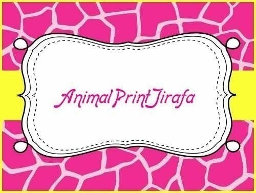Kit Imprimible   Fiesta De Animal Print Jirafa