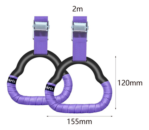 Anillos De Gimnasia, Entrenamiento De Cinta Morada De 2 M.