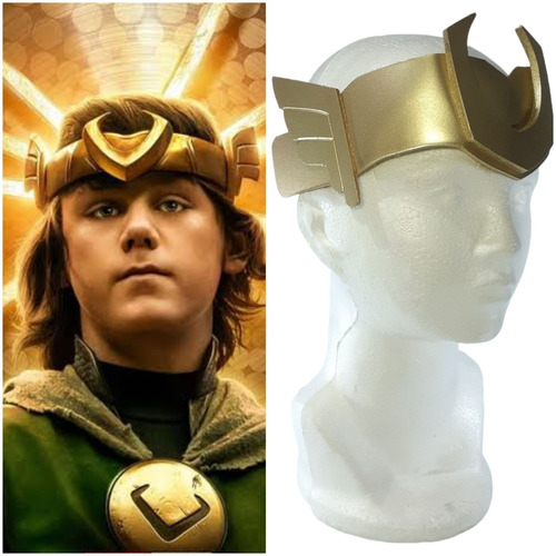 Corona Marvel Loki Serie Kid Loki Disfraz, Cosplay Plástico.